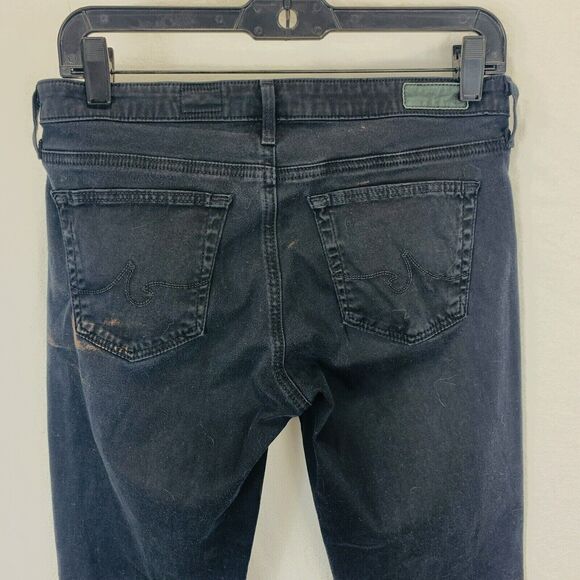 Adriano Goldschmied Jeans The Stevie Slim Straight Leg Jeans Black Mid Rise 27 - Picture 8 of 11